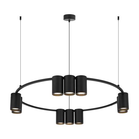 MiLagro MILML0373 - GENESIS BLACK 10xGU10 stylowe lampy sufitowe