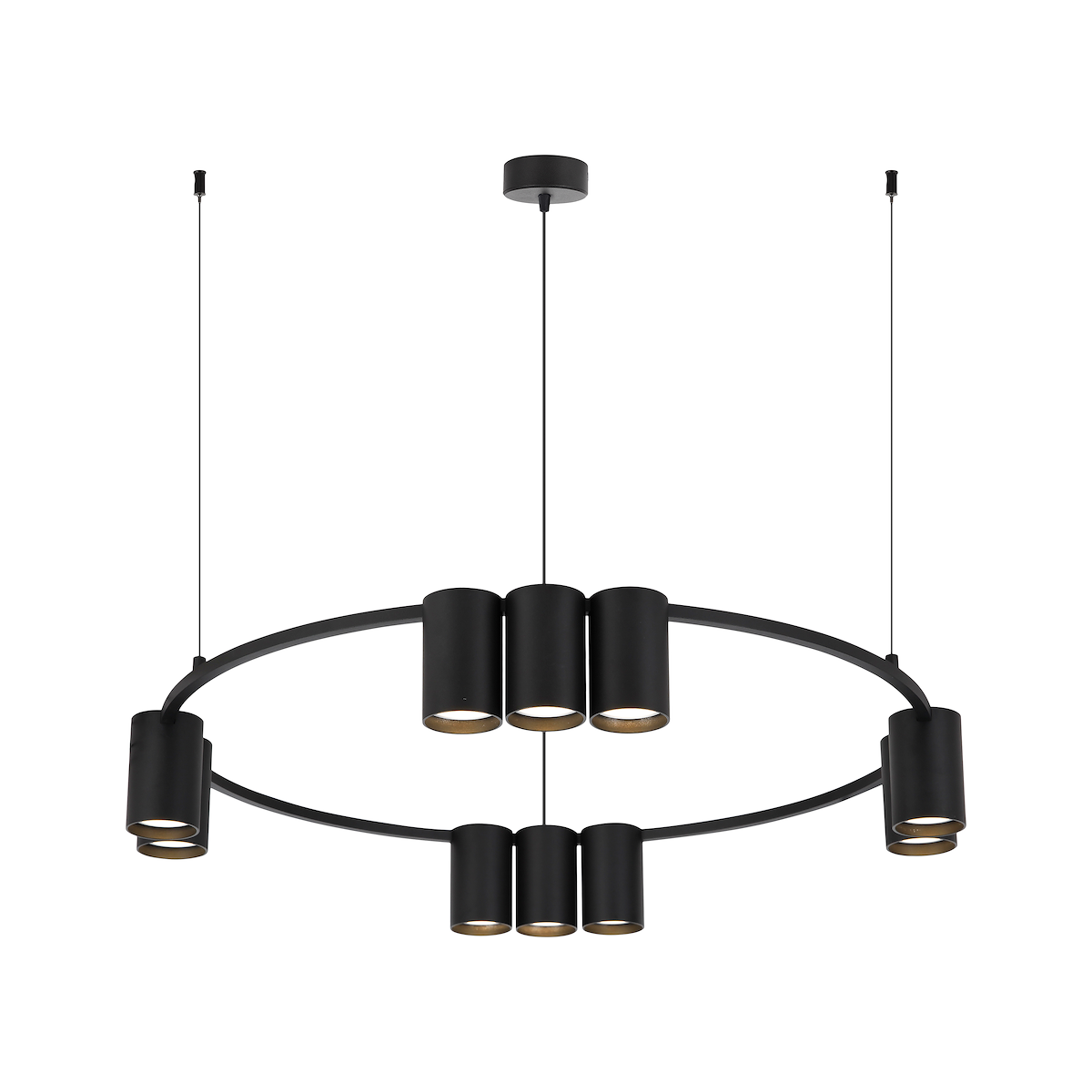 MiLagro MILML0373 - GENESIS BLACK 10xGU10 stylowe lampy sufitowe
