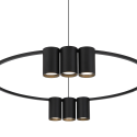 MiLagro MILML0373 - GENESIS BLACK 10xGU10 stylowe lampy sufitowe
