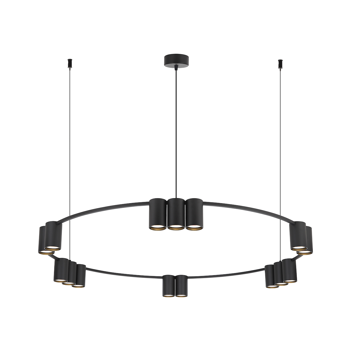 MiLagro MILML0376 - GENESIS BLACK 15xGU10 wyjątkowe oświetlenie