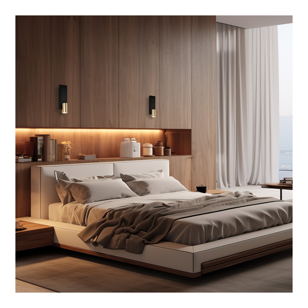 MiLagro MILML0379 - GENESIS WALL BLACK GOLD stylowe oświetlenie