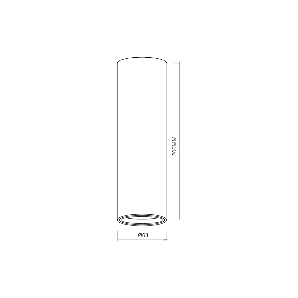 MiLagro GENESIS SPOT BLACK 1xGU10 20cm ML0384