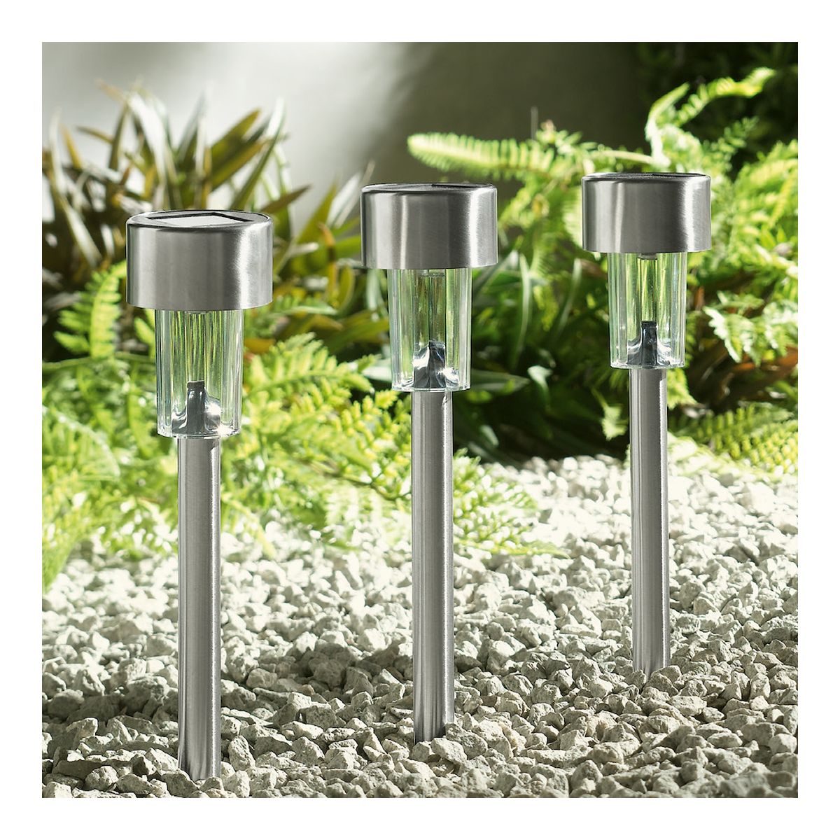 MiLagro EKO0594 - Lampa Solarna Patyk Inox światło podkreślające char