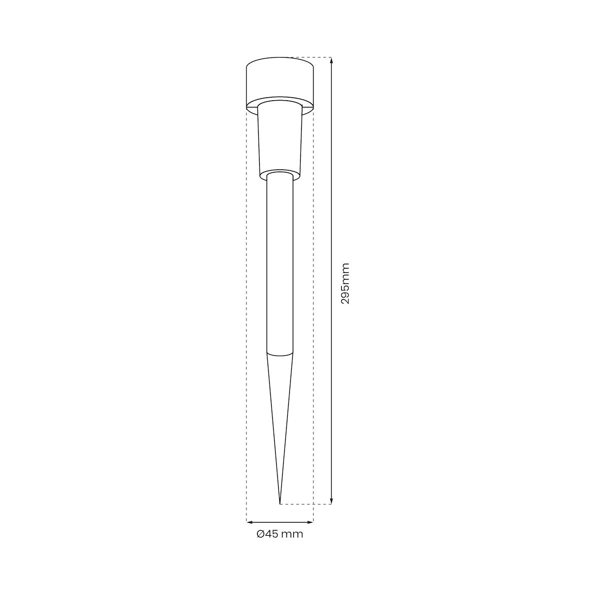 MiLagro EKO0594 - Lampa Solarna Patyk Inox światło podkreślające char