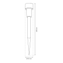 MiLagro EKO0594 - Lampa Solarna Patyk Inox światło podkreślające char