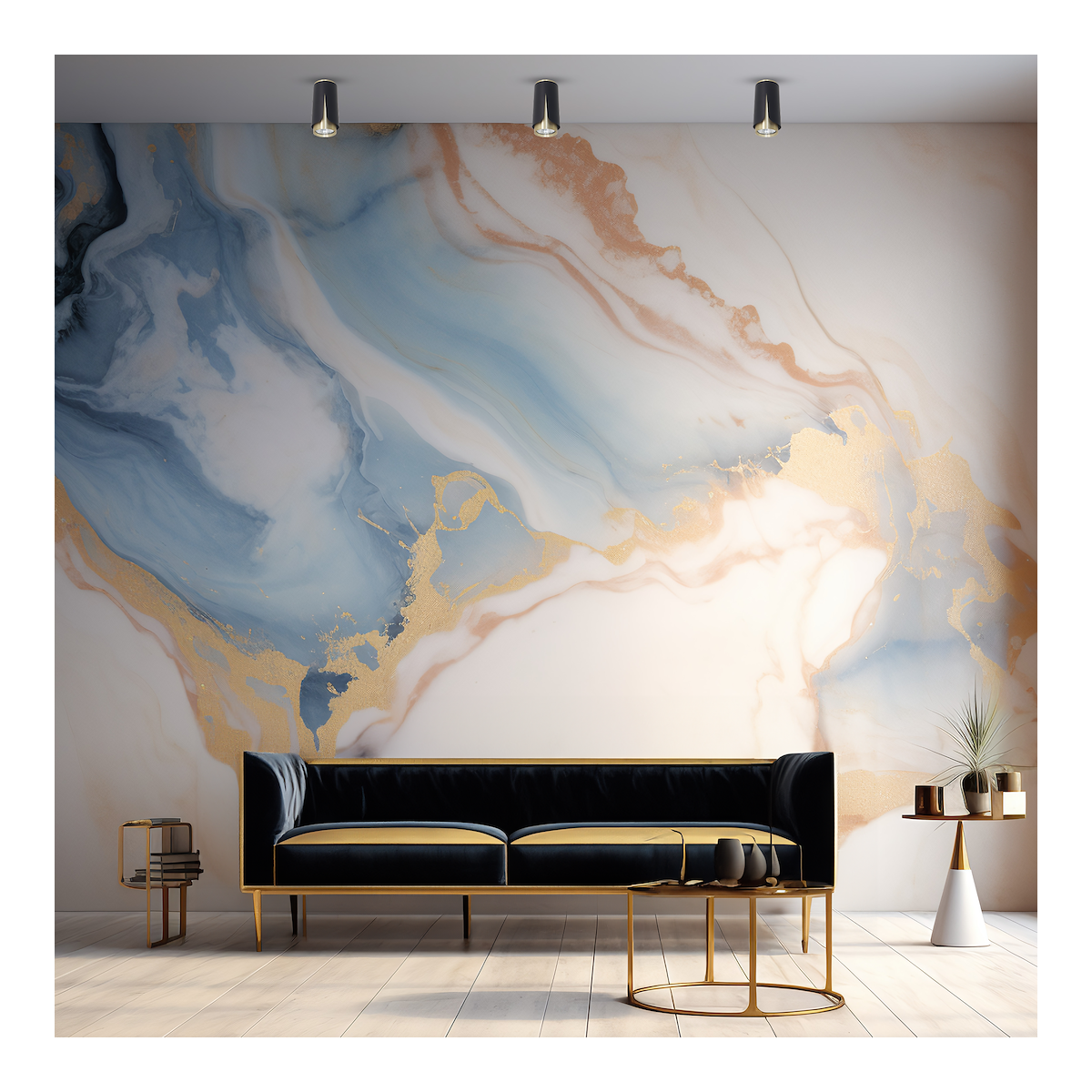 MiLagro ML0262 - Flower Black Gold Downlight unikalne oświetlenie