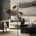 MiLagro ML0269 - Flower Black Gold Lampa Podłogowa eleganckie oświetl