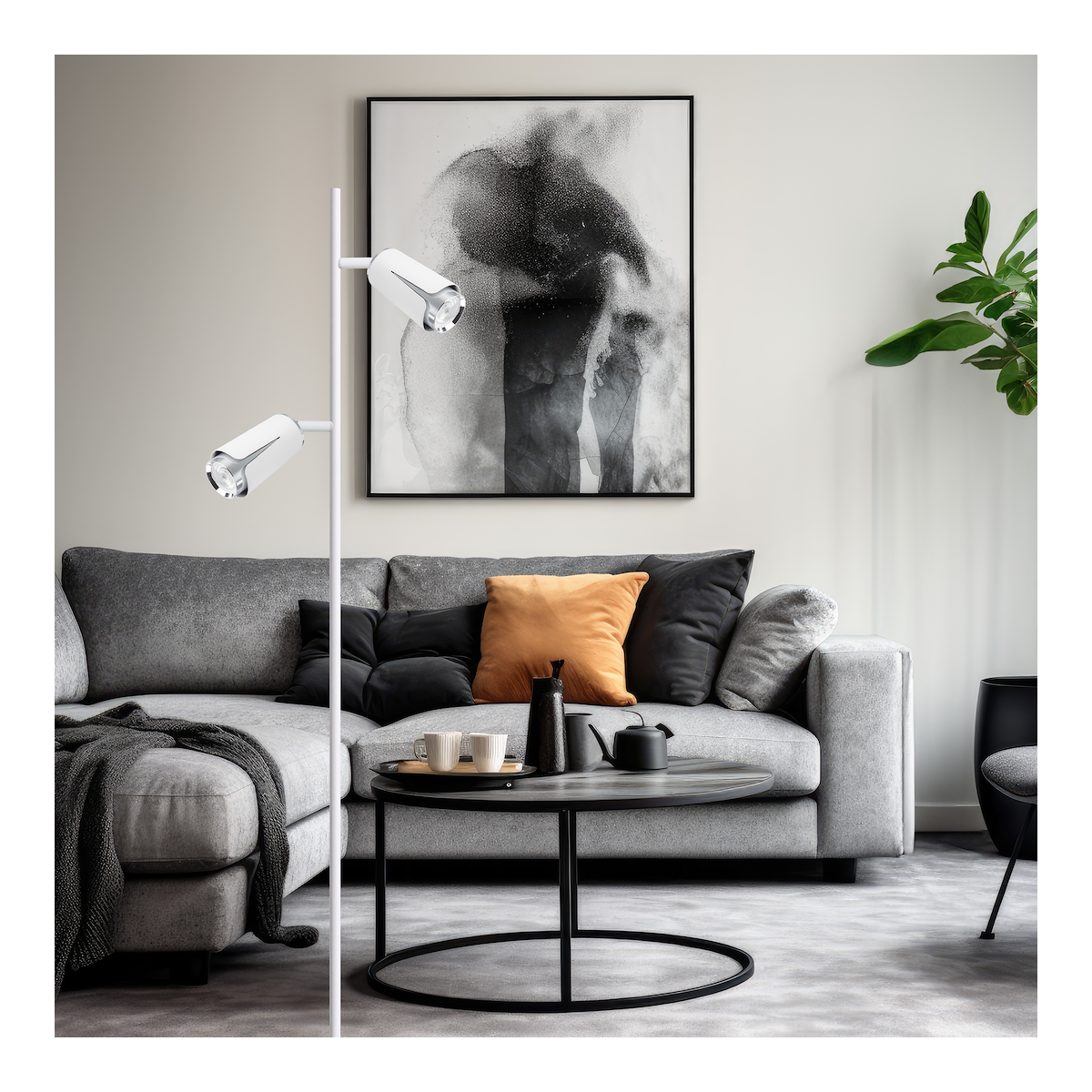 MiLagro ML0277 - Flower Chrome Lampa Podłogowa światło podkreślające