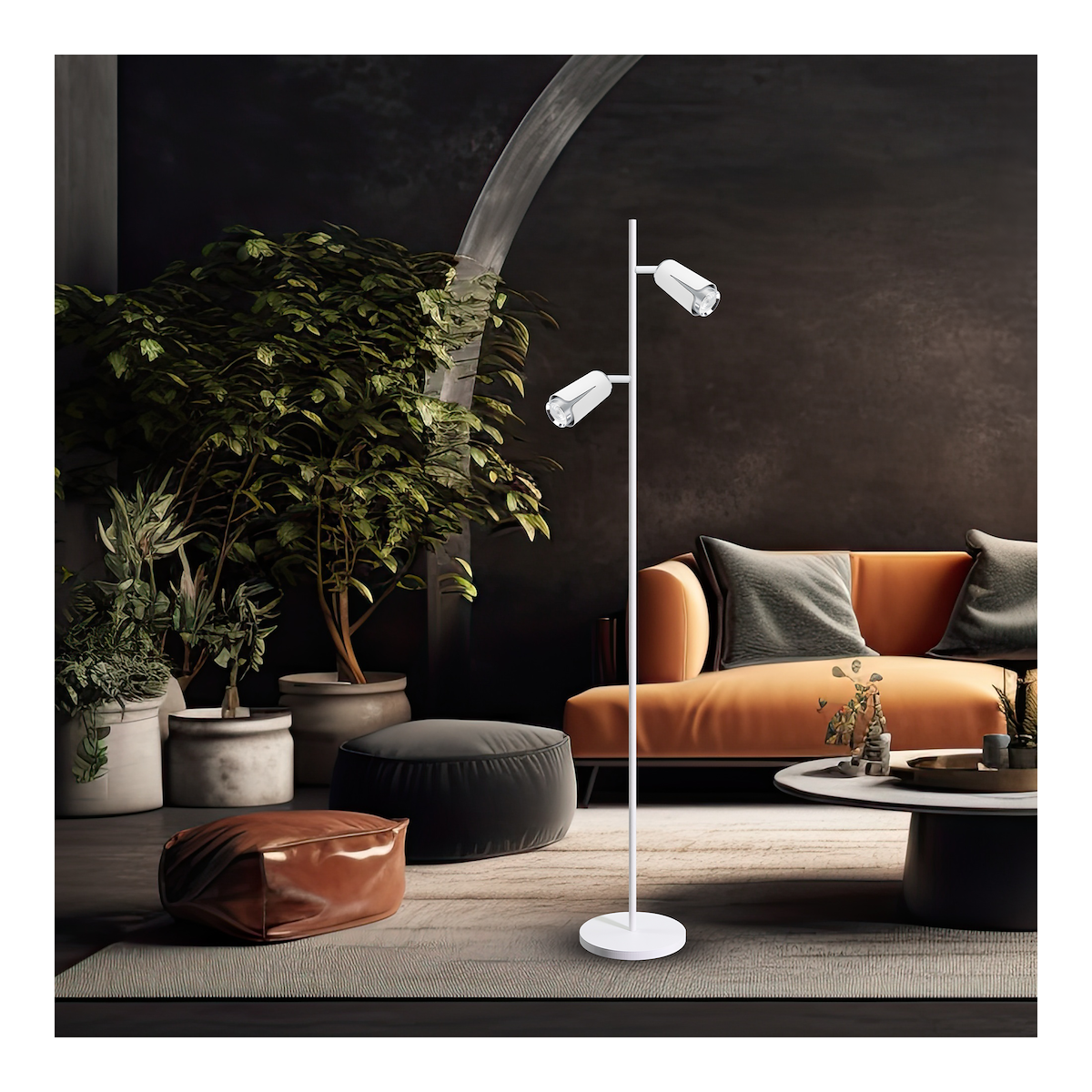 MiLagro ML0277 - Flower Chrome Lampa Podłogowa światło podkreślające