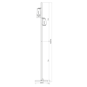 MiLagro ML0277 - Flower Chrome Lampa Podłogowa światło podkreślające