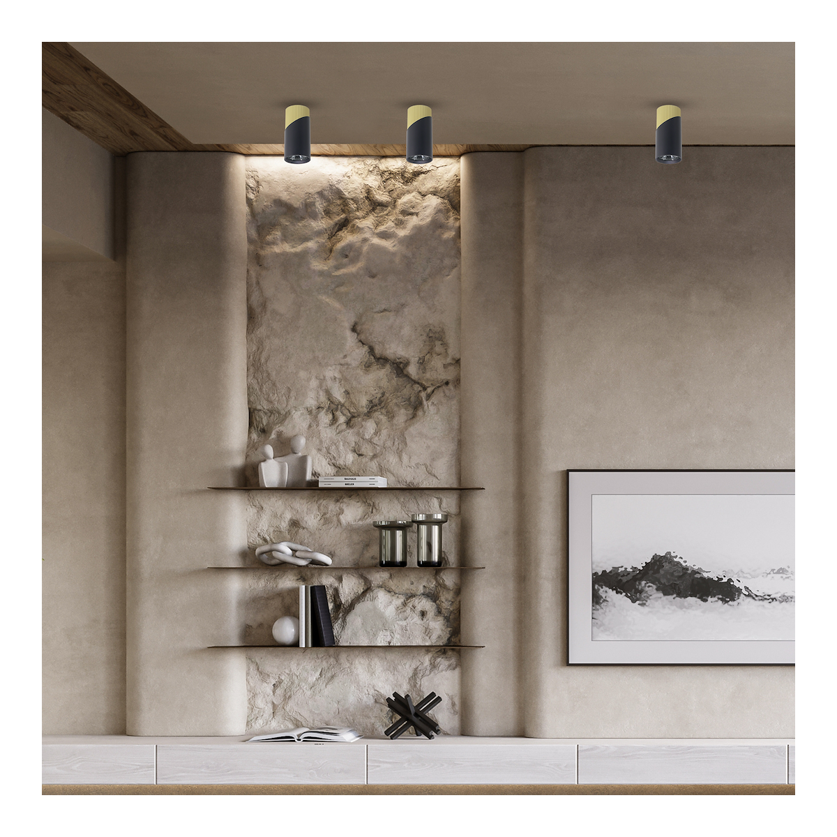 MiLagro ML0278 - Neo Black Gold Downlight nowoczesne lampy do wnętrz