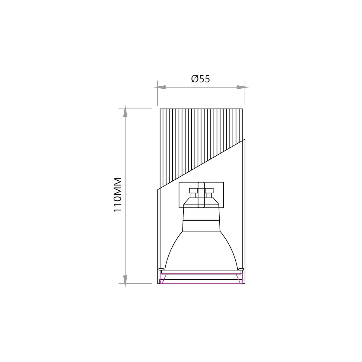 MiLagro NEO BLACK GOLD DOWNLIGHT 1xGU10 ML0278