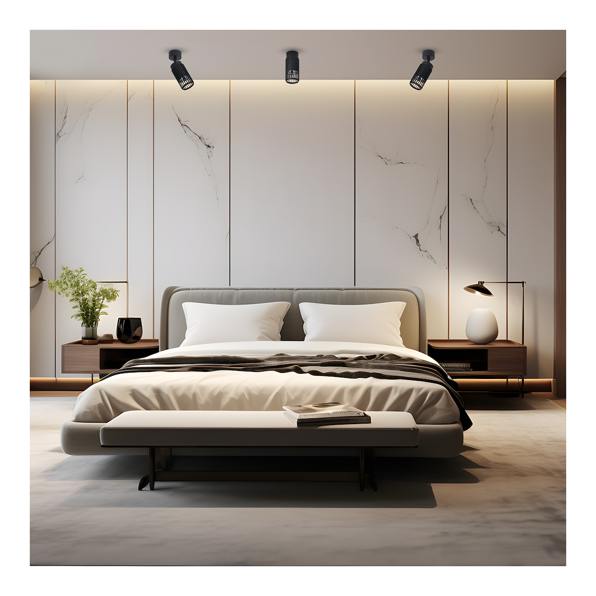 MiLagro ML0292 - Vertical Black Downlight klimatyczne oświetlenie