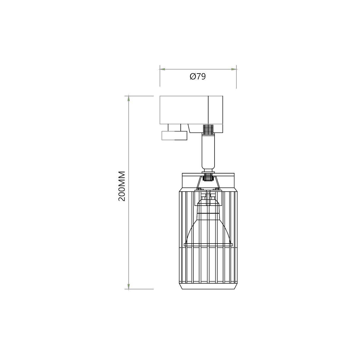 MiLagro VERTICAL WHITE TRACK 1xGU10 ML0303