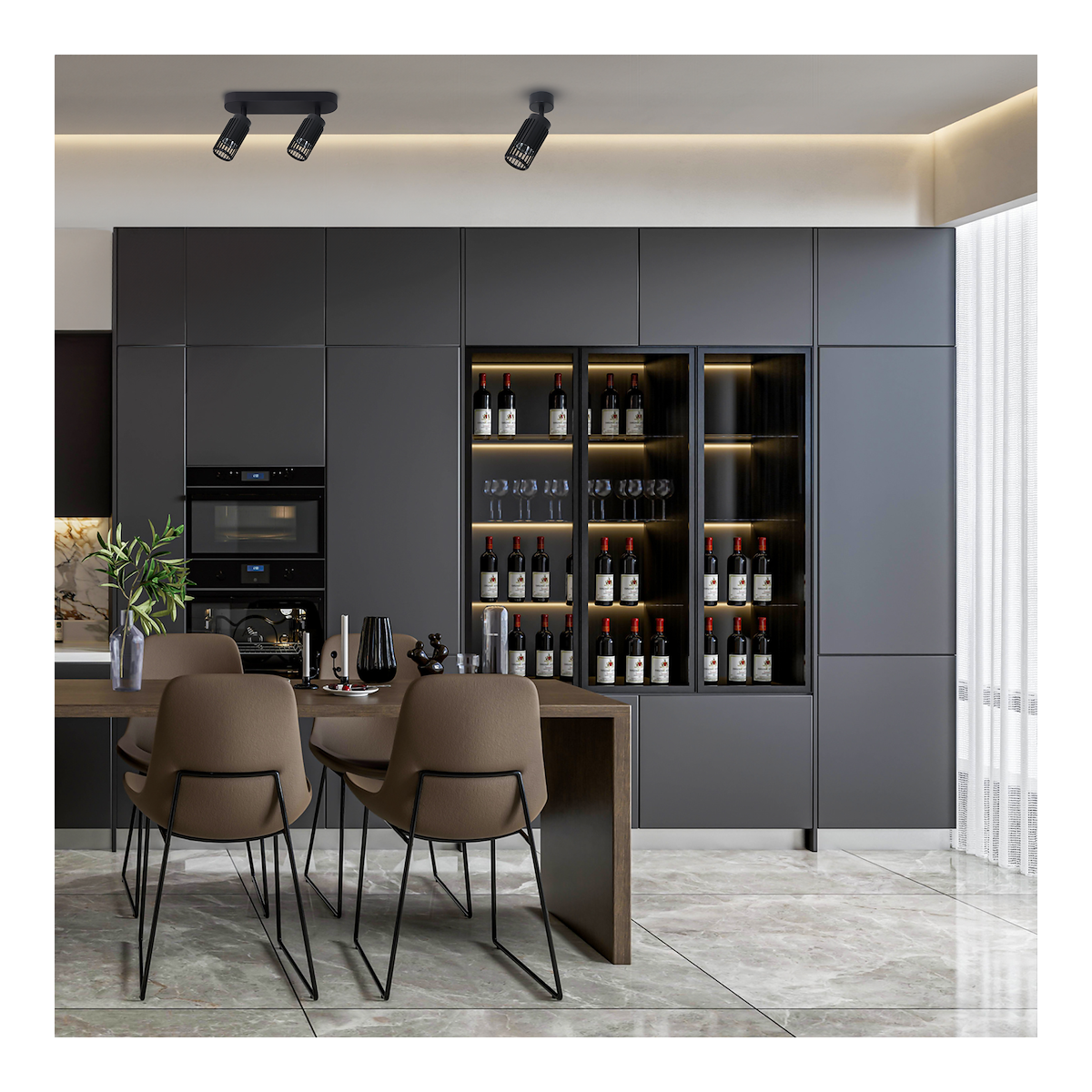 MiLagro ML0295 - Vertical Black Spot 2xGU10 oryginalne źródło światła