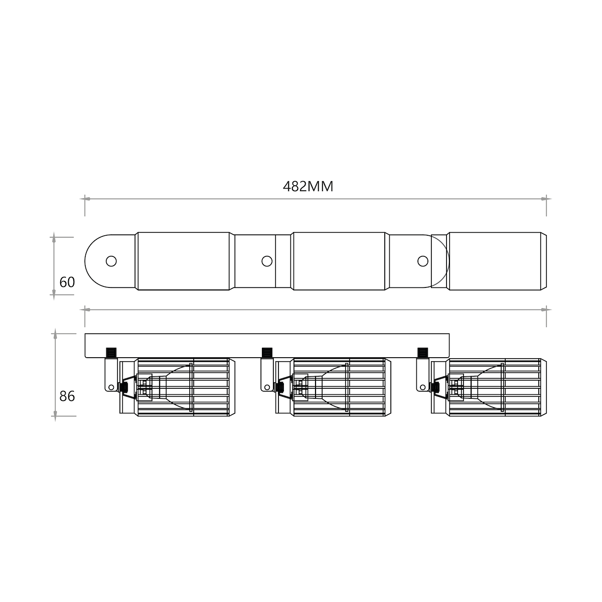 MiLagro VERTICAL WHITE SPOT 3xGU10 ML0306