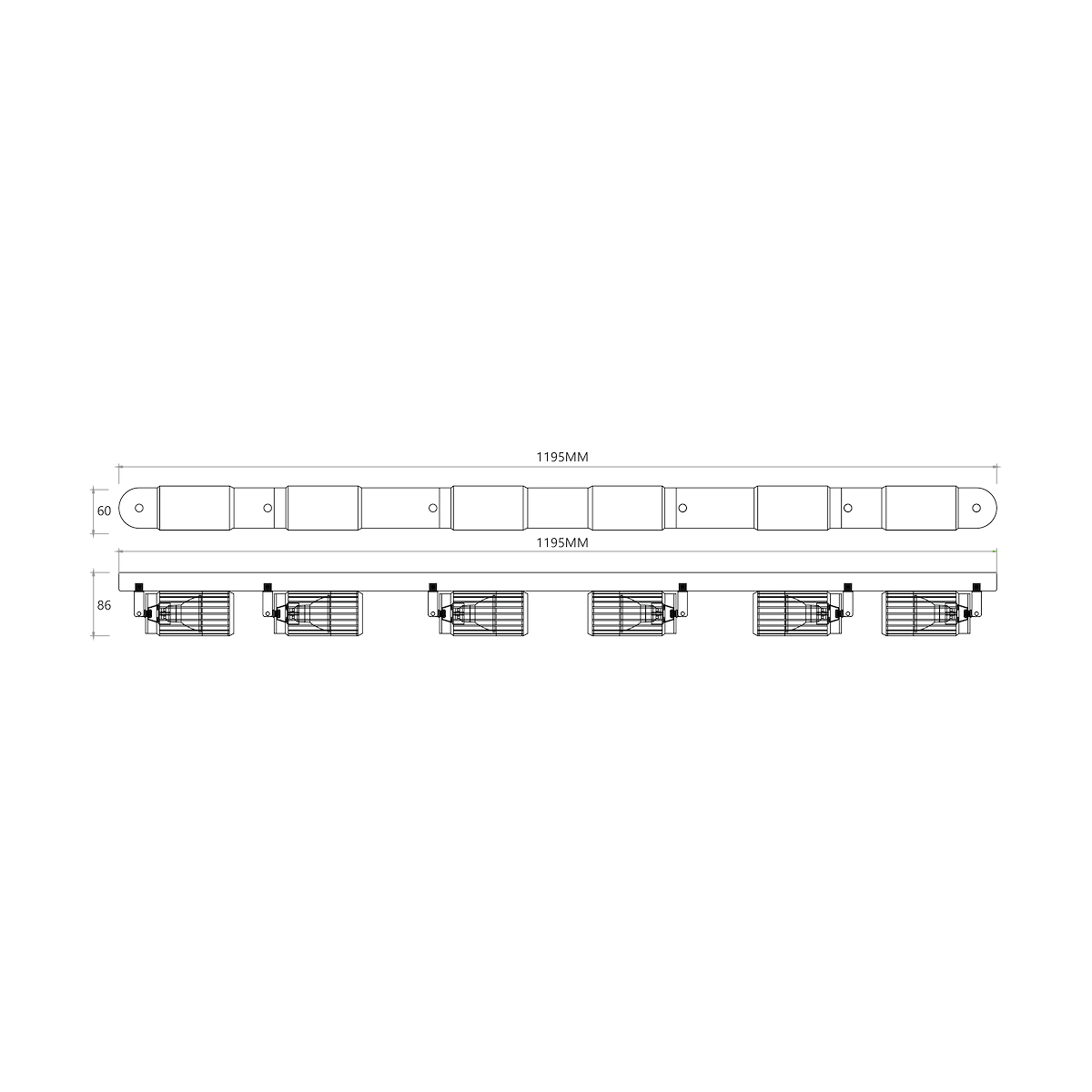 MiLagro VERTICAL WHITE SPOT 6xGU10 ML0307