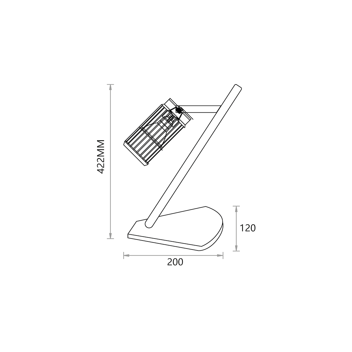 Vertical Black Lampka Gabinetowa 1xGU10 ML0299