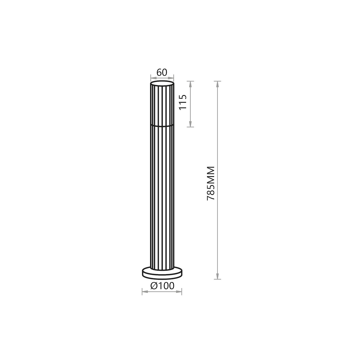 MiLagro ML0301 VERTICAL BLACK ogrodowa