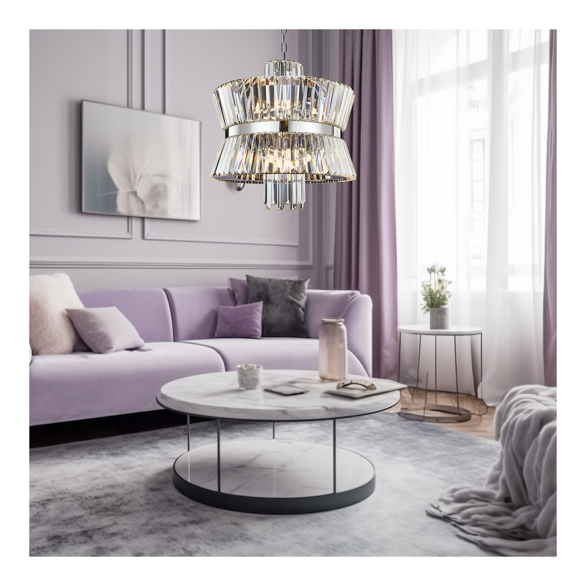 MiLagro ML0406 żyrandol AURELIA CHROME