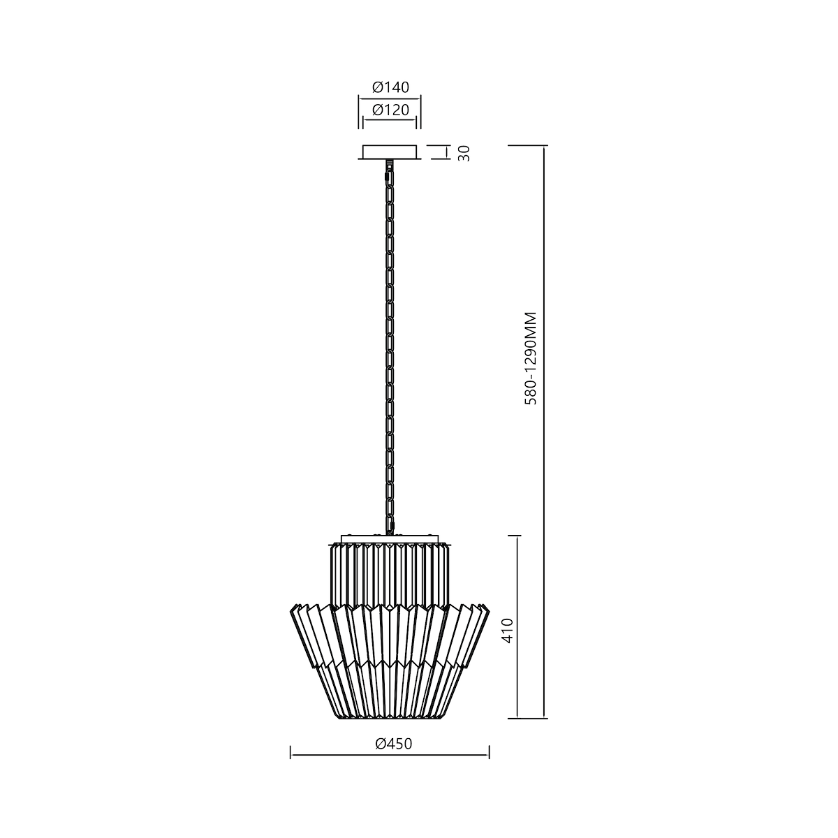 MiLagro Żyrandol DONNA CHROME 9xE14 ML0414