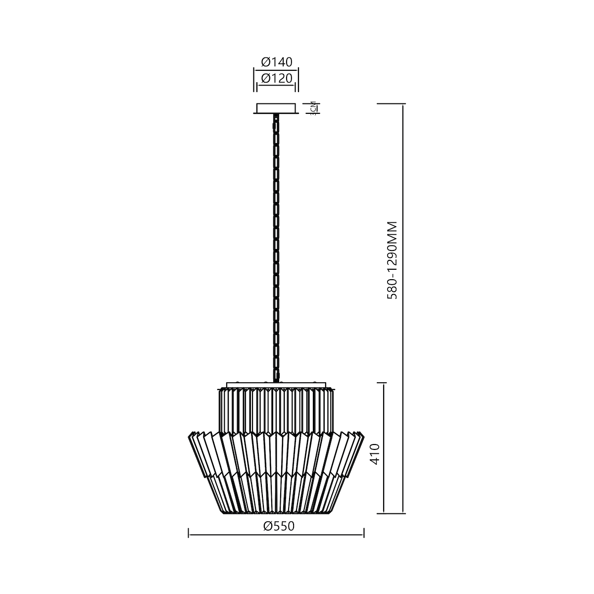 MiLagro Żyrandol DONNA CHROME 12xE14 ML0416