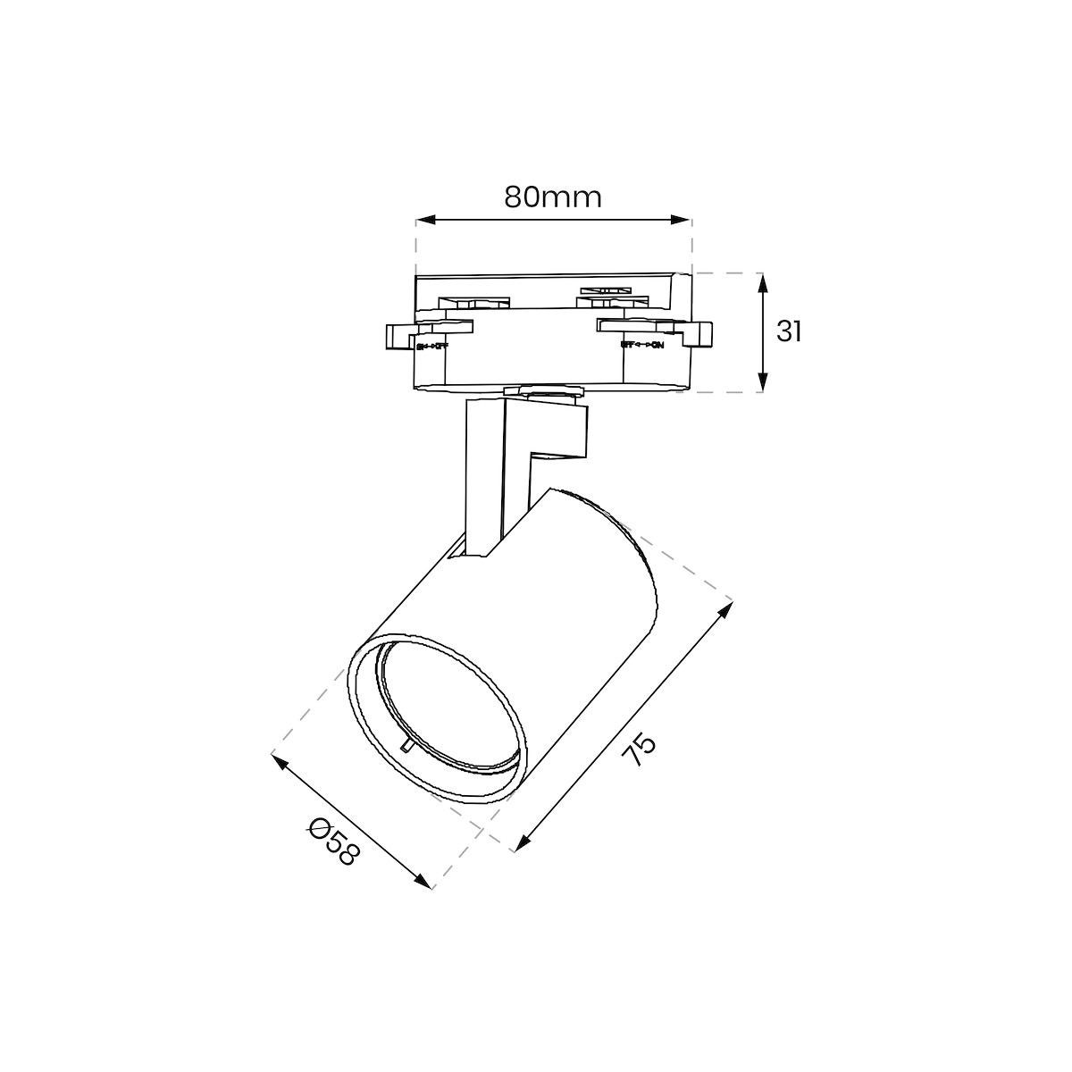 MiLagro Oprawa Volf Track Złoty 1xGU10 ML0674