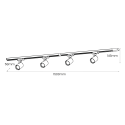 MiLagro ML0685 VOLF Track biały 4xGU10