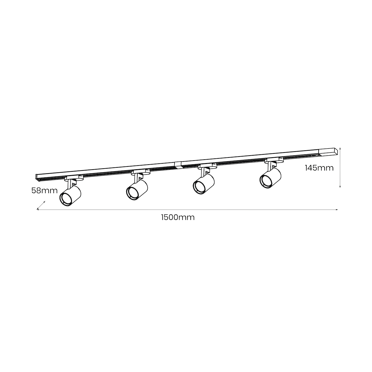 MiLagro ML0686 VOLF Track złoty 4xGU10
