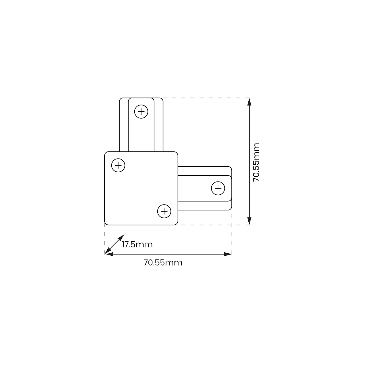 MiLagro ML0711 łącznik L Track biały