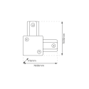 MiLagro Łącznik L Track Biały 1-Obwodowy v2.0 ML0711
