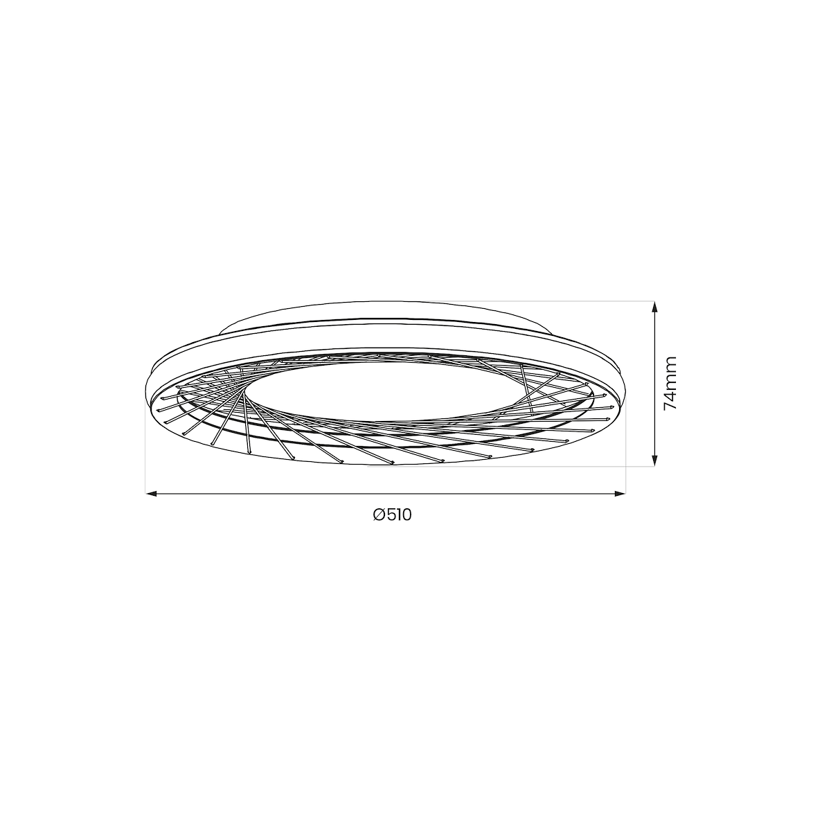 Plafon NEST 38W LED 51cm ML0523