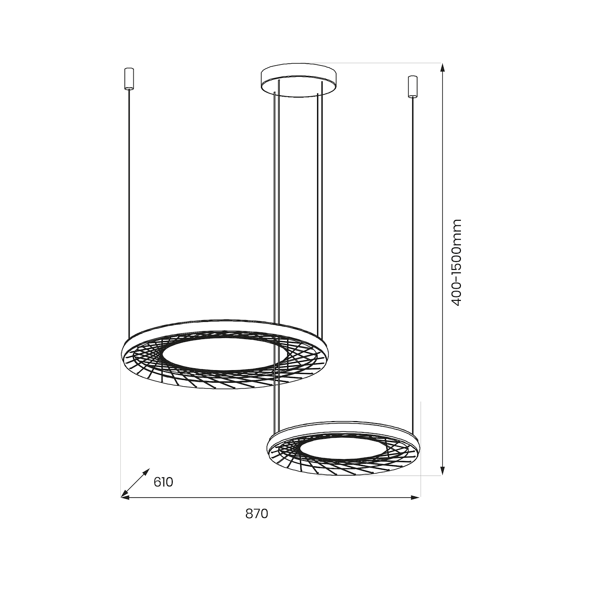Lampa wisząca NEST 77W LED ML0525