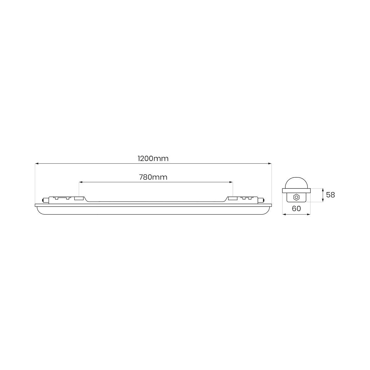 MiLagro EKH0857 oprawa LED IP65 120 cm