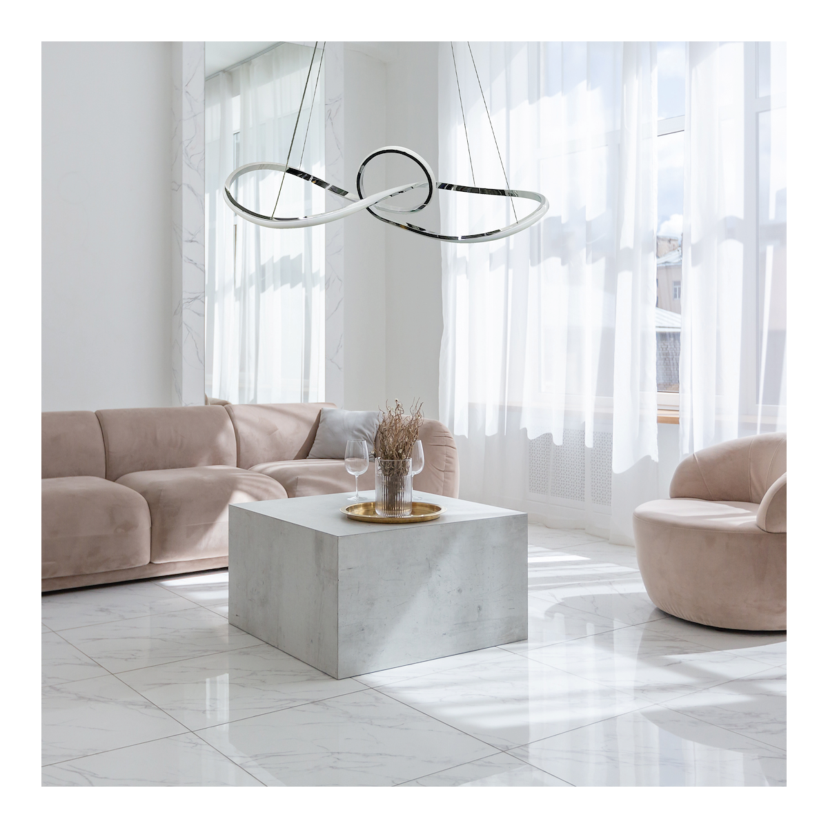 MiLagro Lampa wisząca Marco Chrome 42W LED ML8117