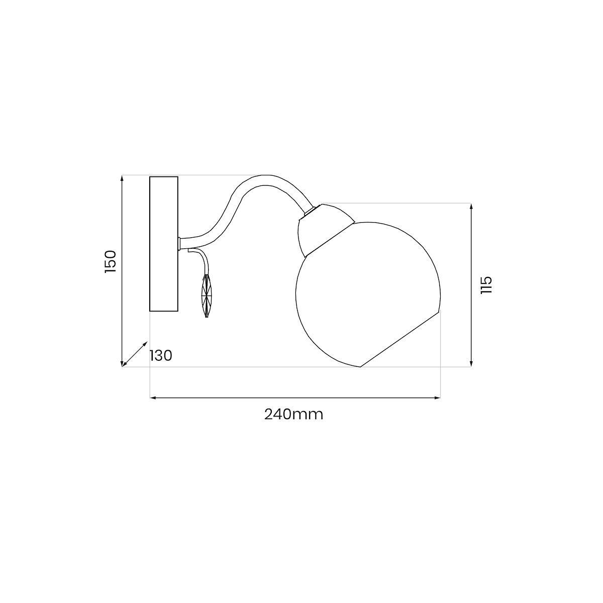 Kinkiet Connor 1xE27 ML0872