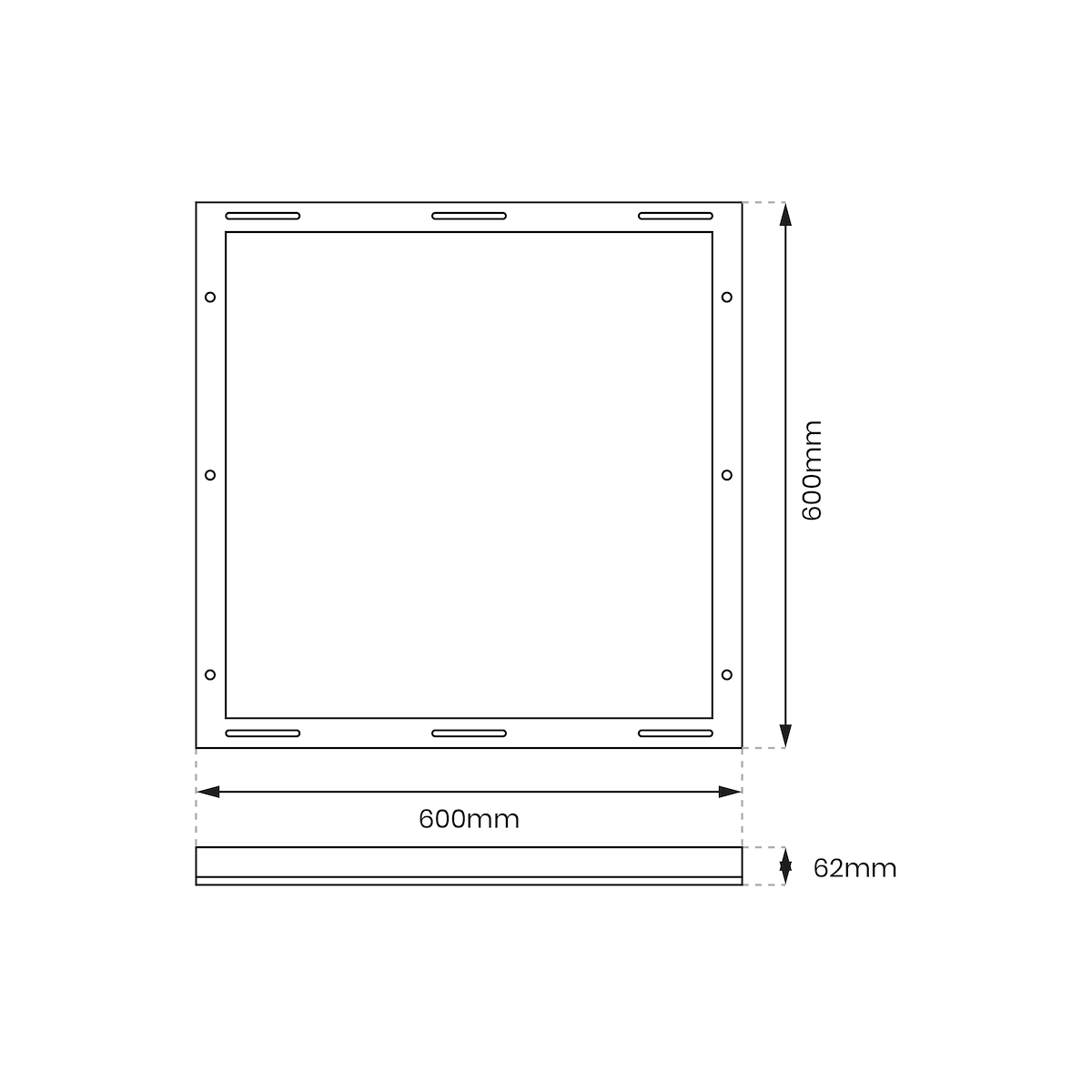 Ramka Aluminiowa 60x60 Backlit EKP0575