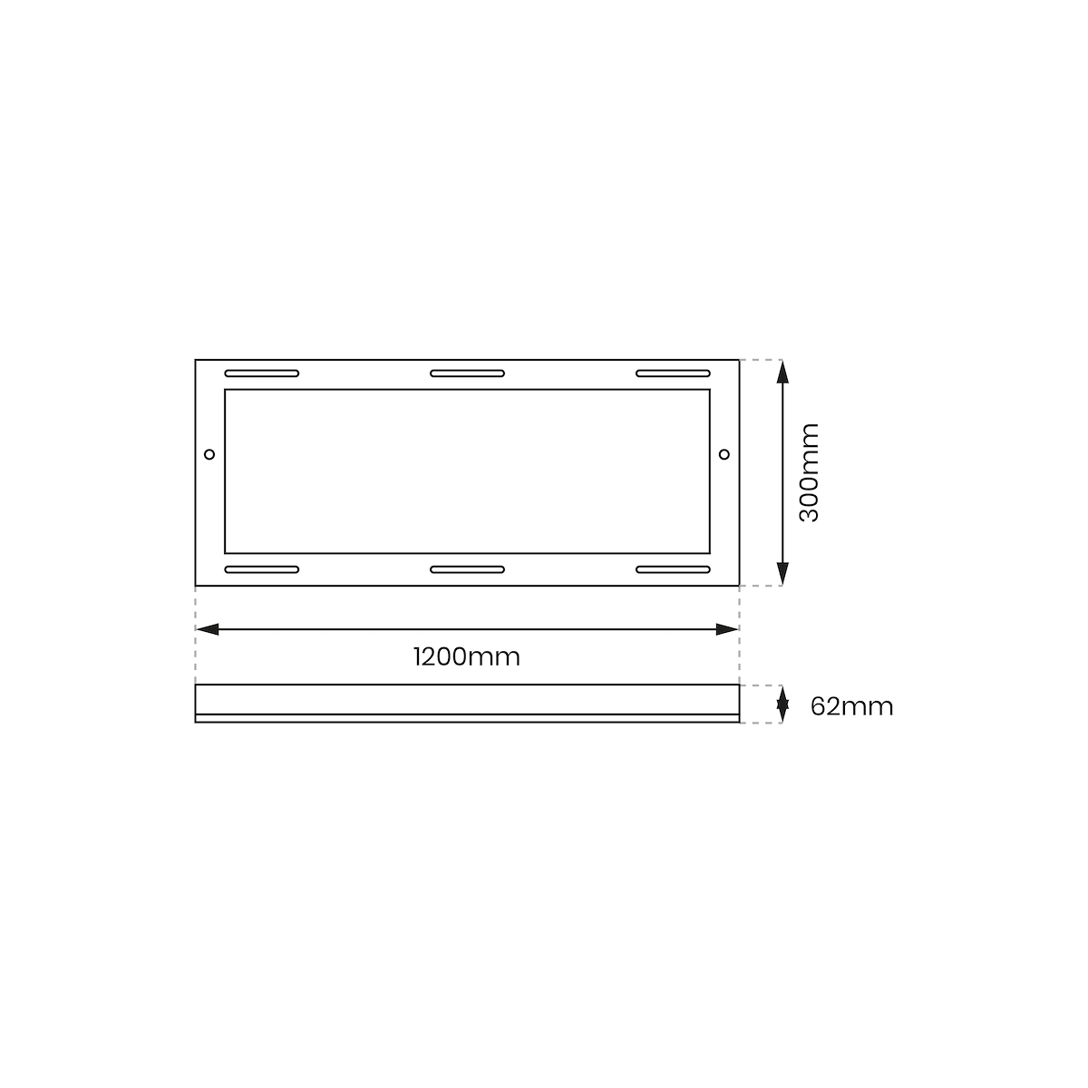 MiLagro EKP0576 ramka LED 120x30