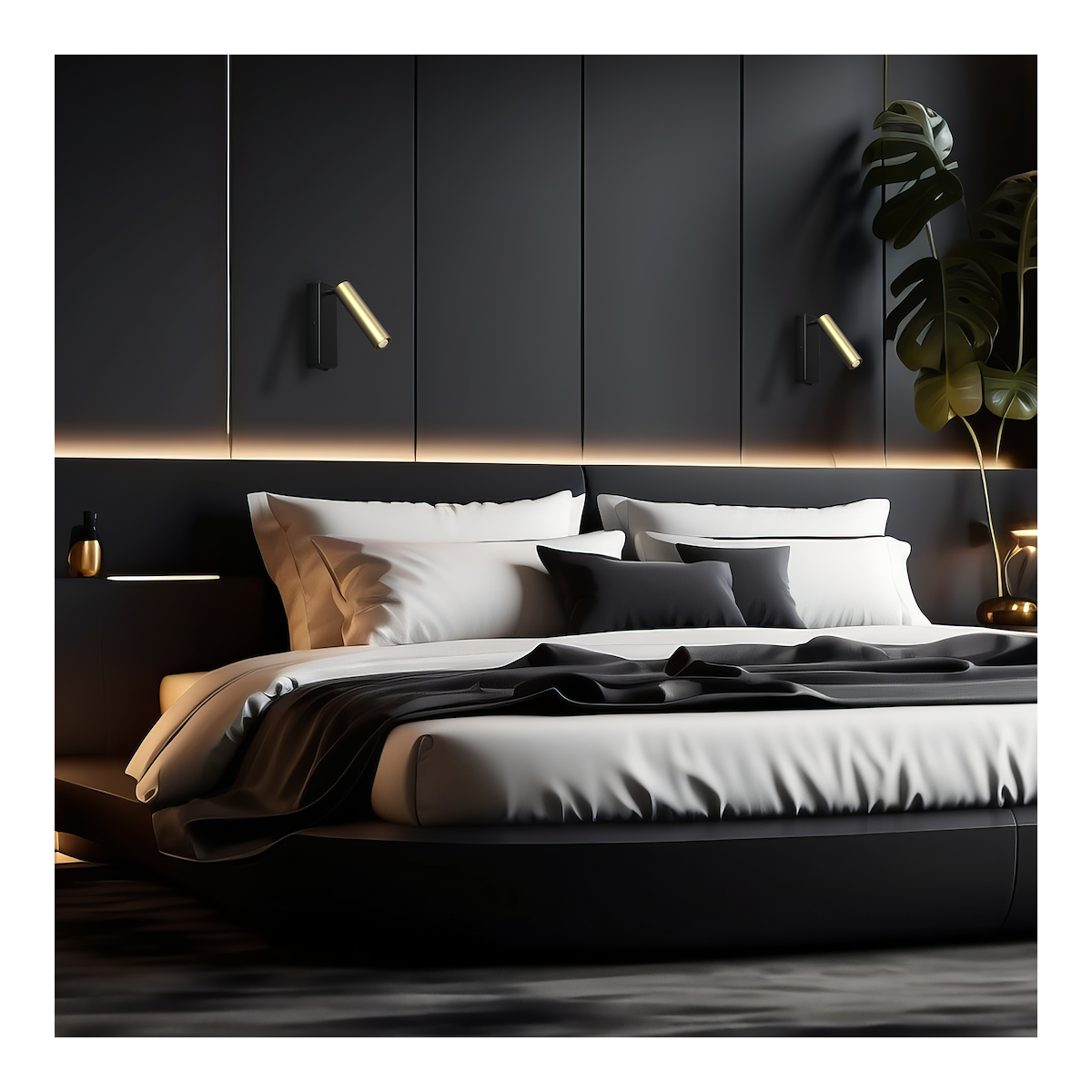 MiLagro Kinkiet Santi 1xG9 Czarny/Złoty ML1014