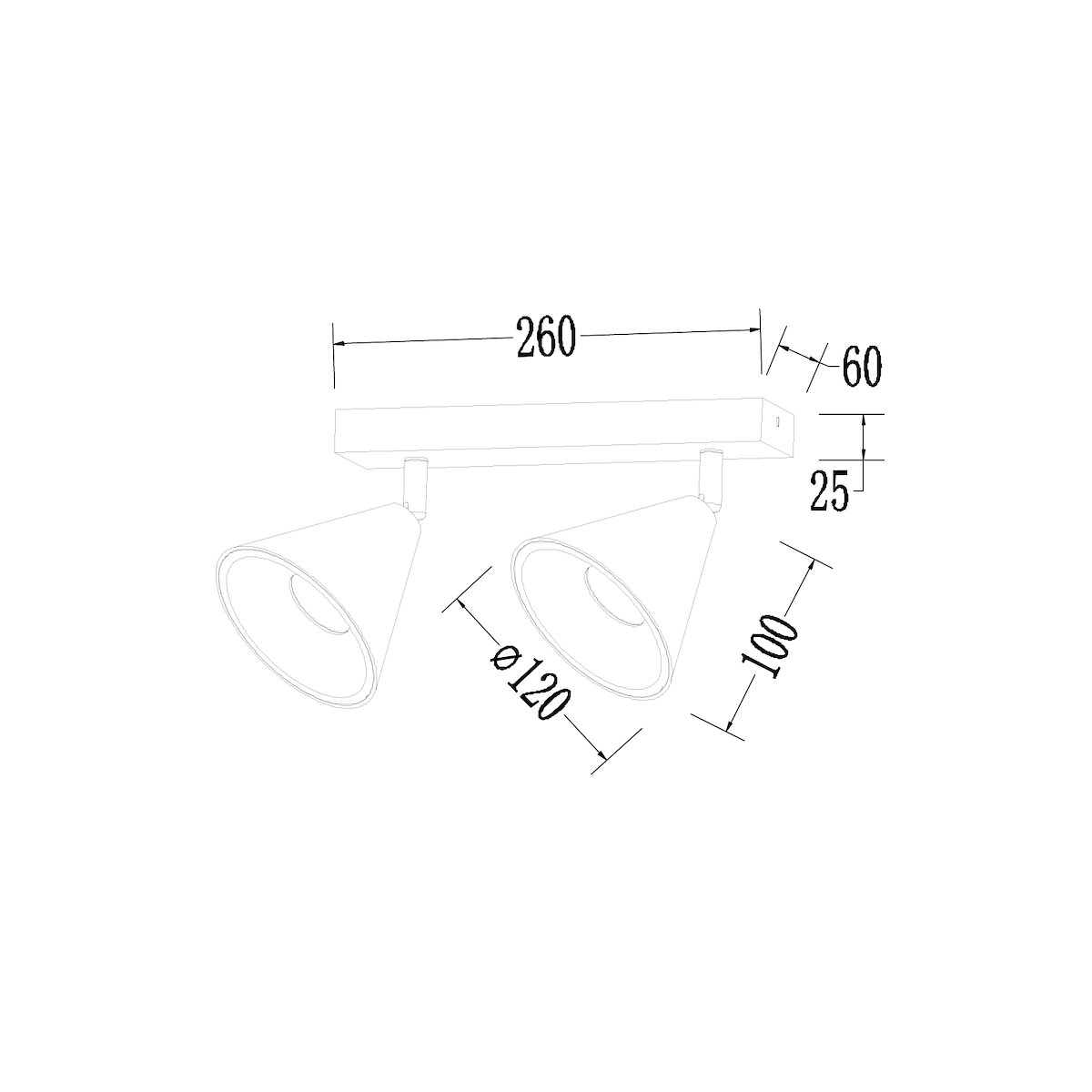 MiLagro Oprawa Cone Spot Złoty 2xGU10 ML1121