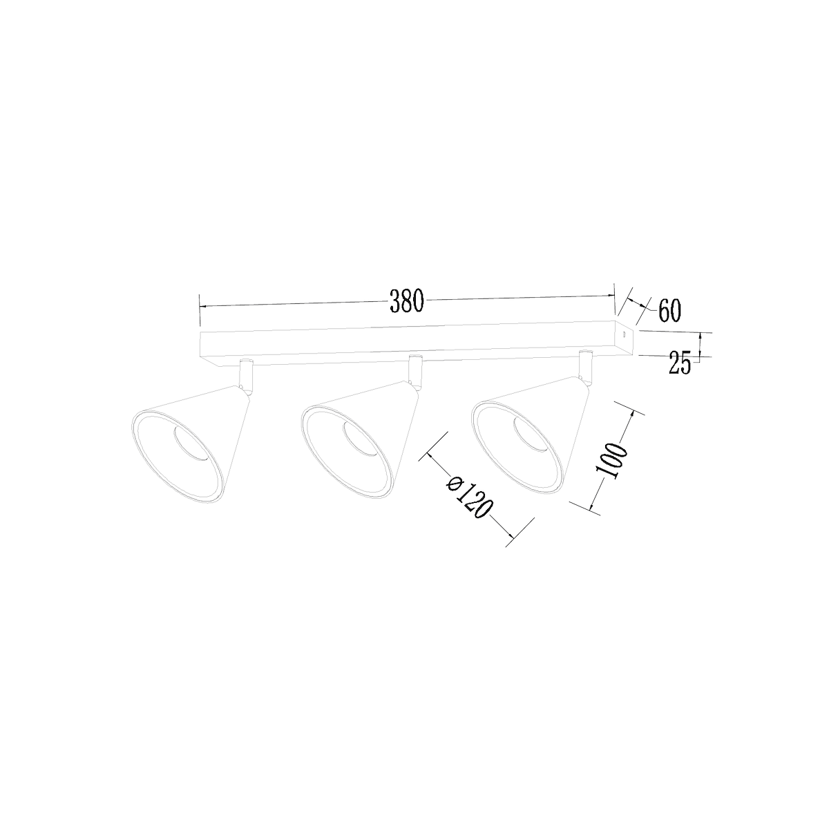 MiLagro Oprawa Cone Spot Złoty 3xGU10 ML1122