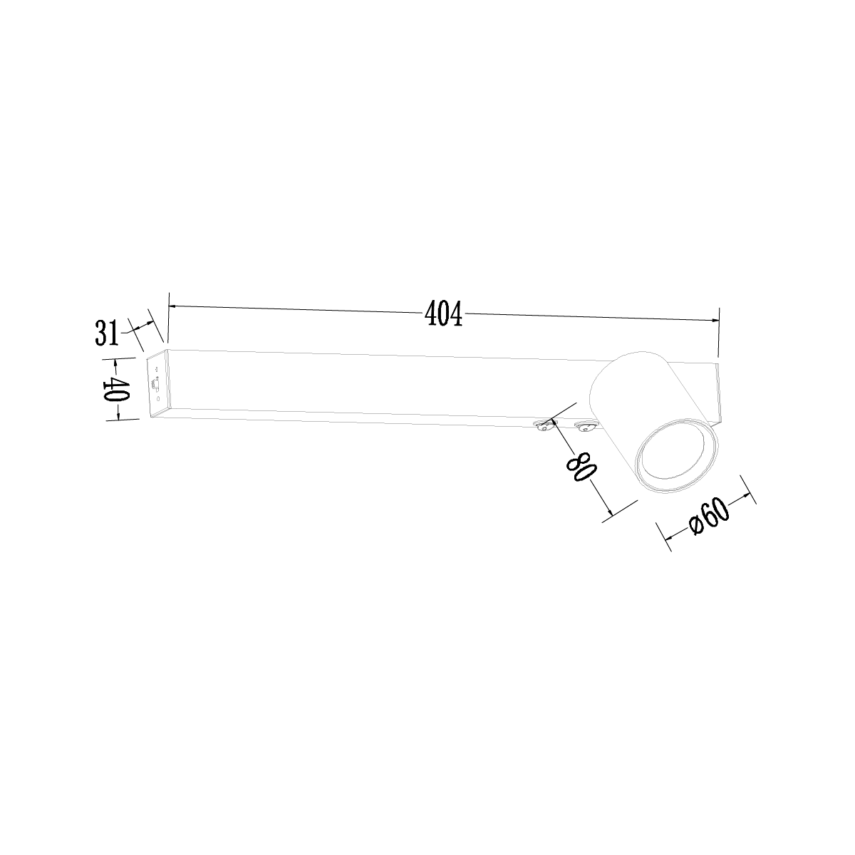 MiLagro ML1126 kinkiet Magnet czarny