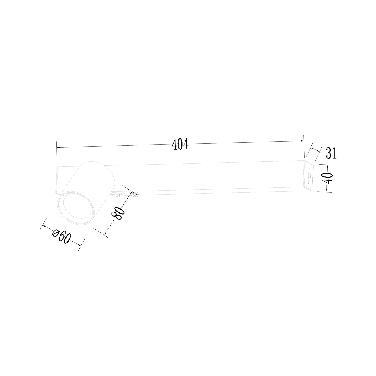 MiLagro Kinkiet Magnet 9W+1xGU10 3000/4000K Biały Lewy ML1129