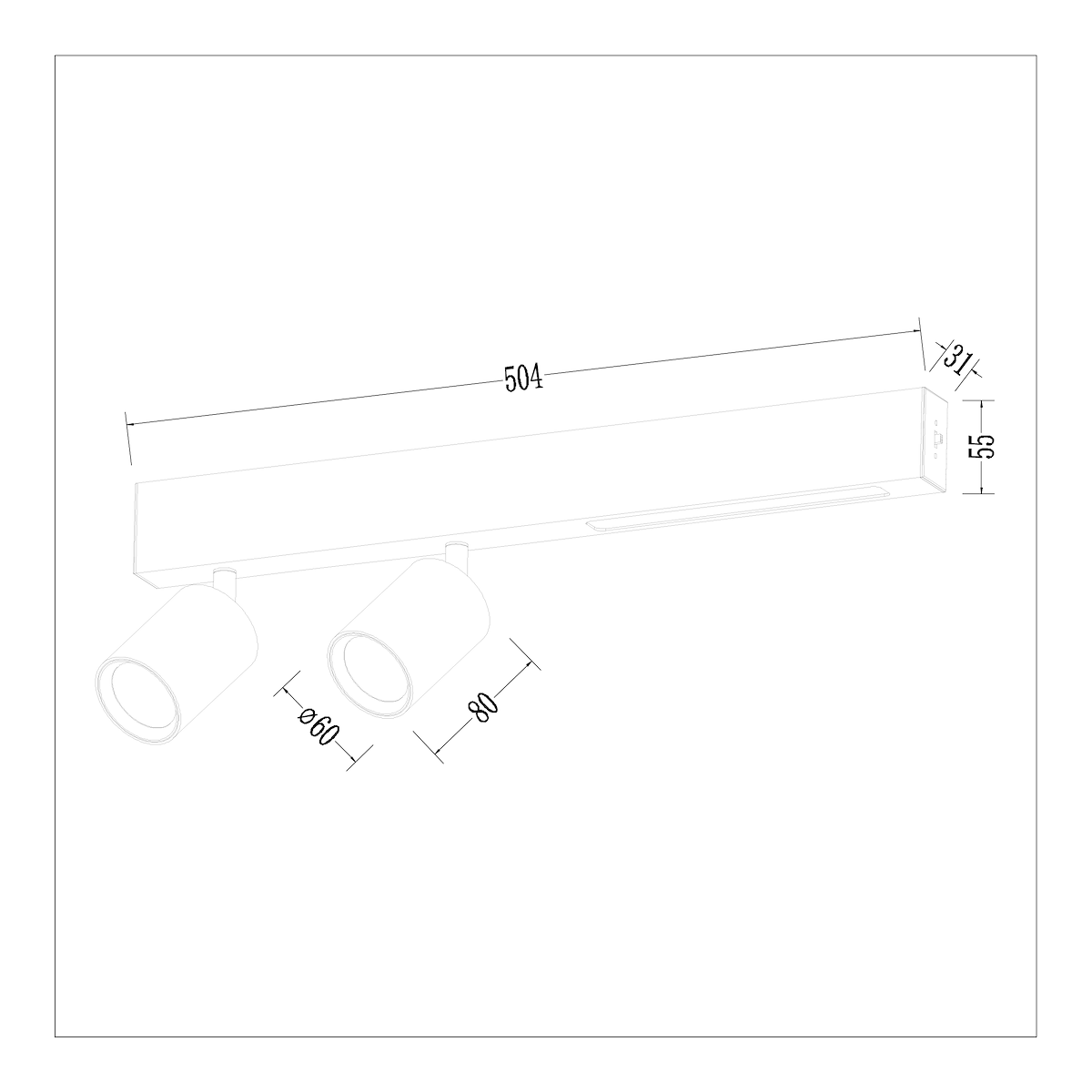 MiLagro ML1133 lampa Magnet biała