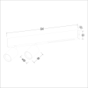 MiLagro Lampa Sufitowa Magnet 5W+2xGU10 3000/4000K Biały ML1133
