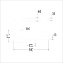 MiLagro ML1136 lampa Magnet czarna