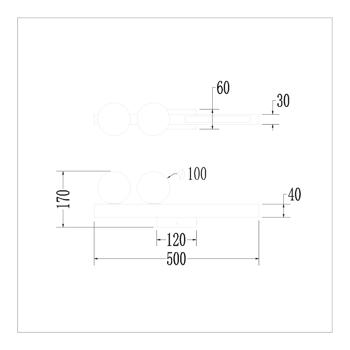MiLagro Kinkiet Magnet 13W+2xG9 3000/4000K Czarny ML1138