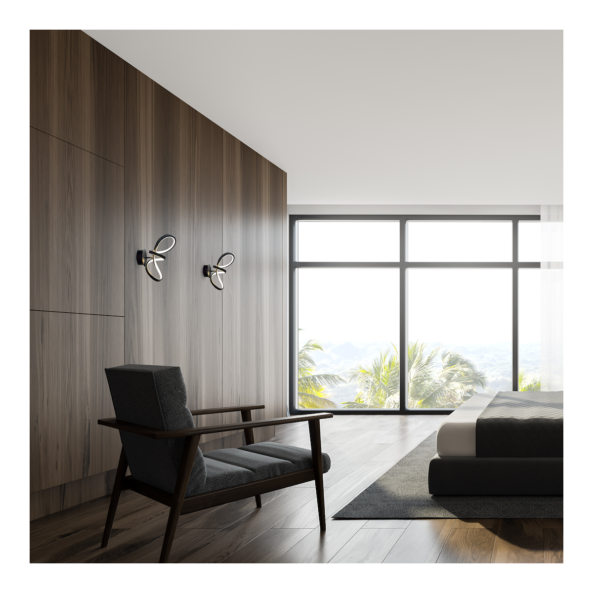 MiLagro Kinkiet TESORO BLACK 15W LED ML1052