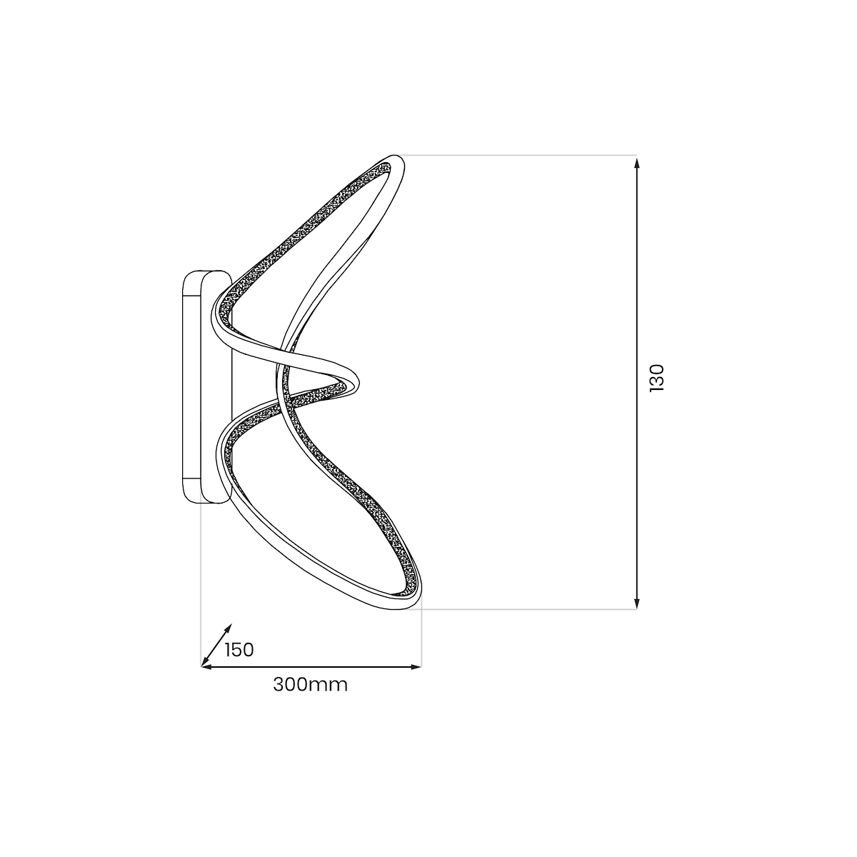 MiLagro Kinkiet TESORO BLACK 15W LED ML1052