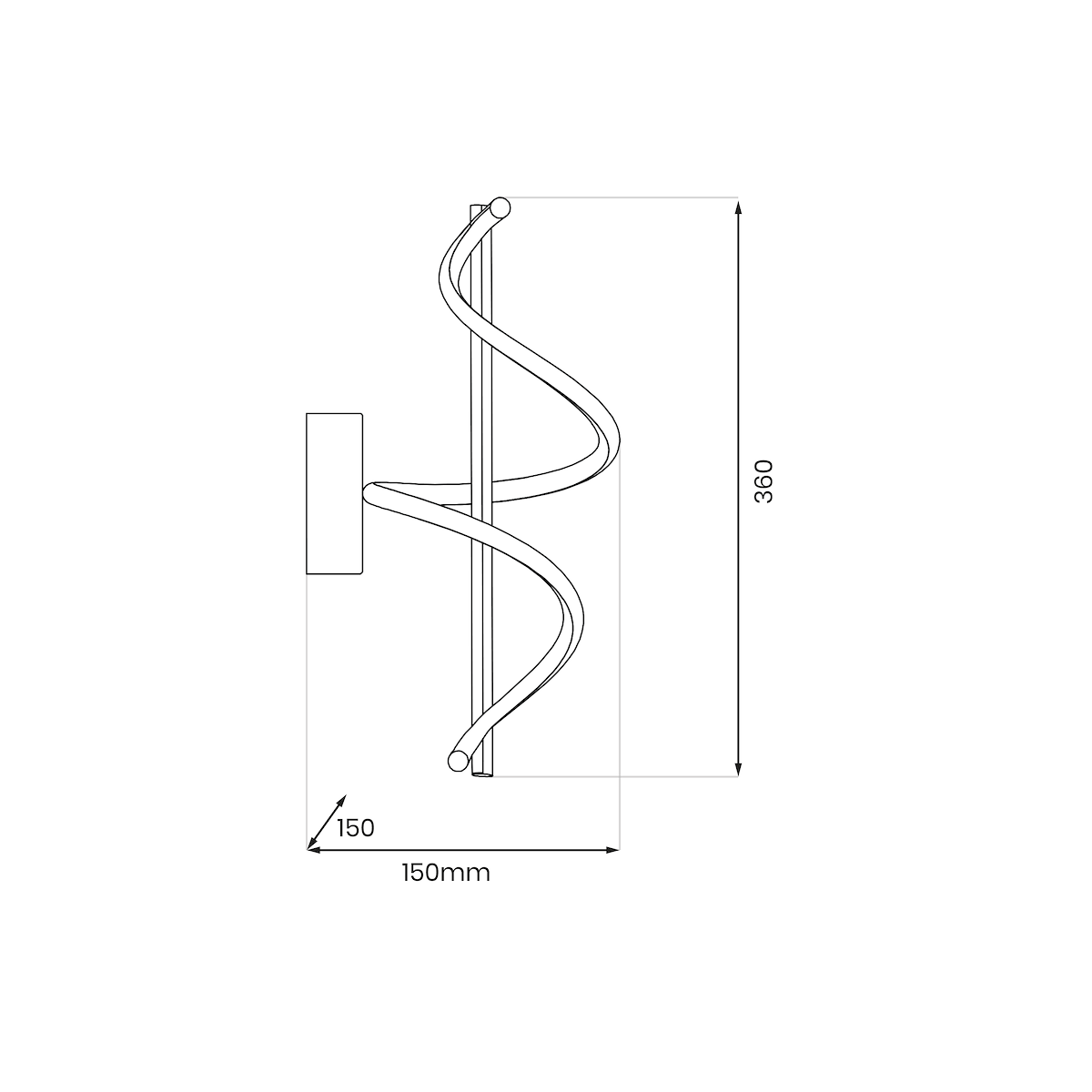 MiLagro Kinkiet TWIST 12W LED ML1058
